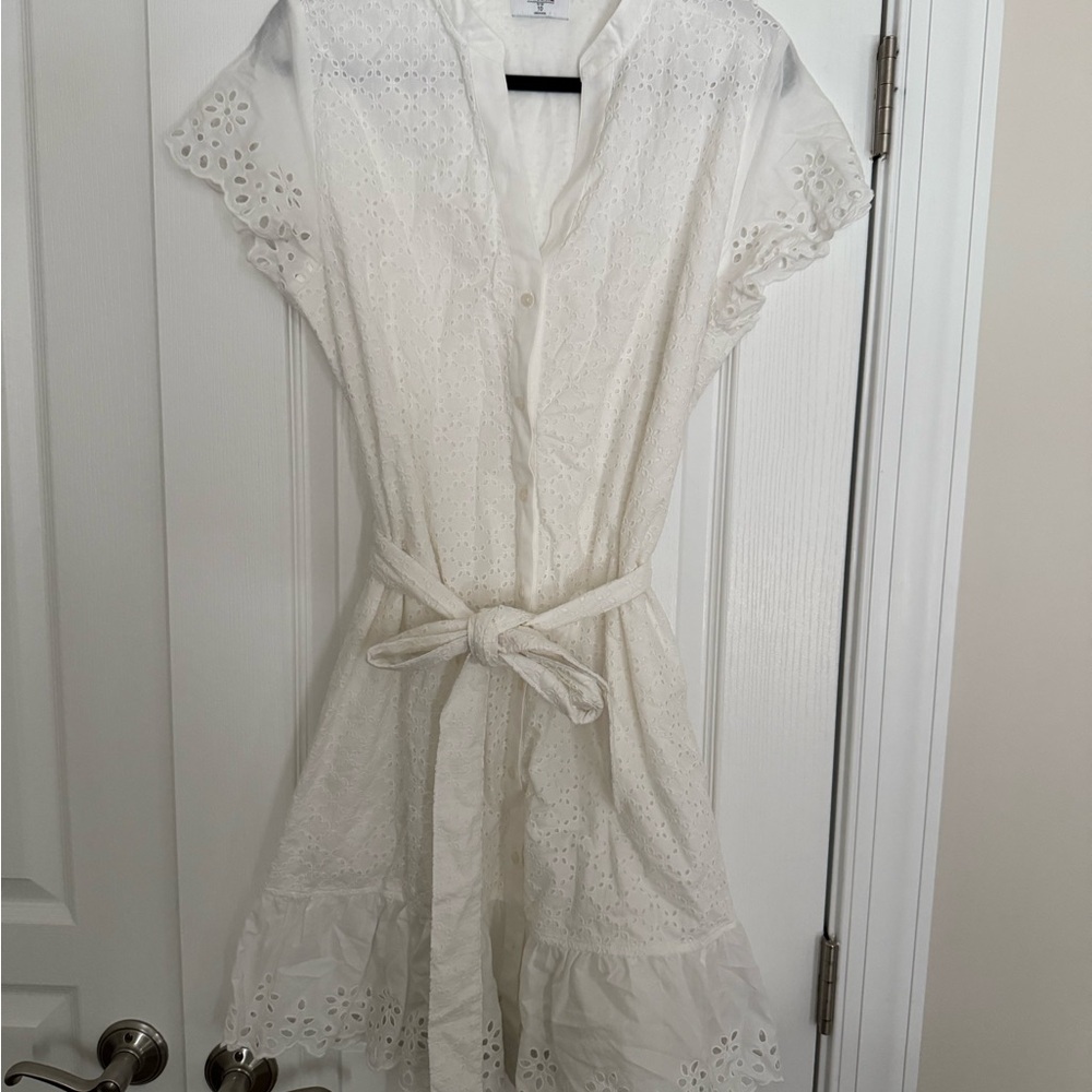 UNTUCKit White Flutter Sleeve Sundress SZ 10